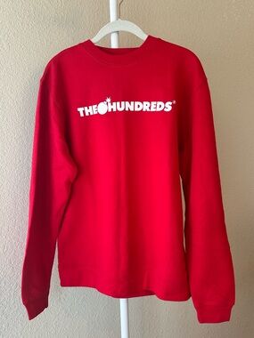 The Hundreds forever bar red crewneck sweatshirt size small NWT